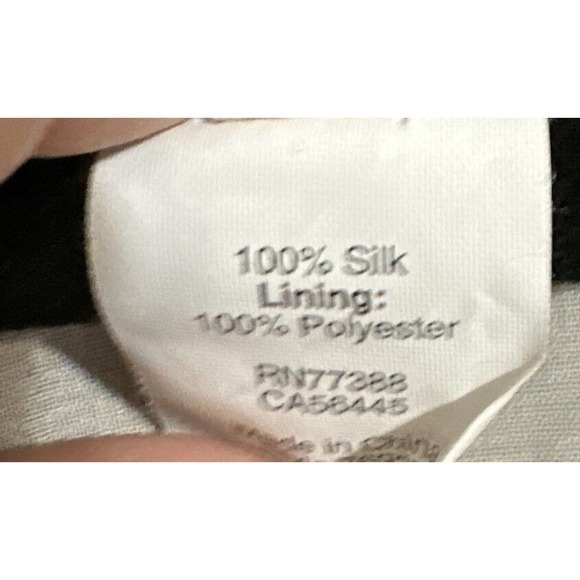 J.Crew Silk Twill Black Beige and Black Stripe Dress W/ Front Pockets, size 8 - Picture 4 of 15